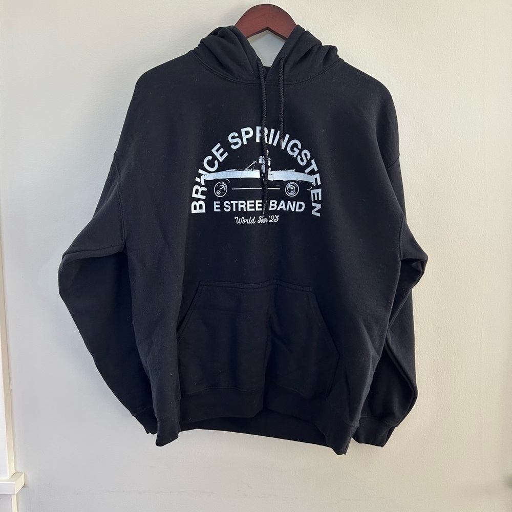 Bruce Springsteen World Tour Black Graphic Hoodie